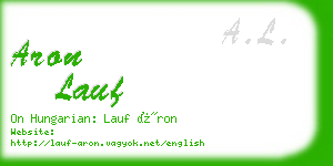 aron lauf business card